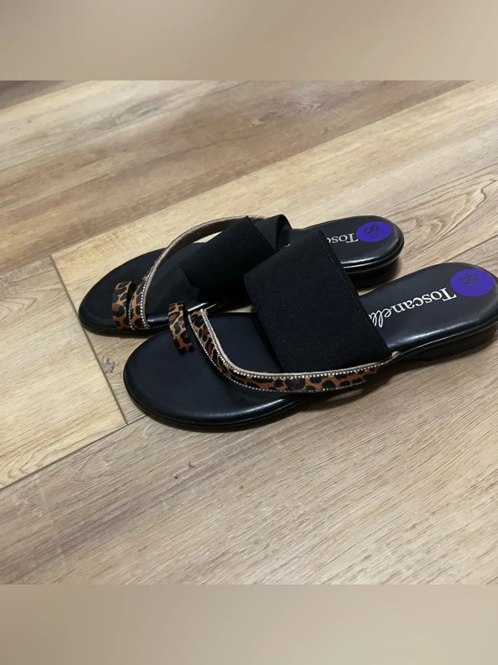 Toscanella - leopard Print with Rhinestone Sandals - Picture 2 of 6